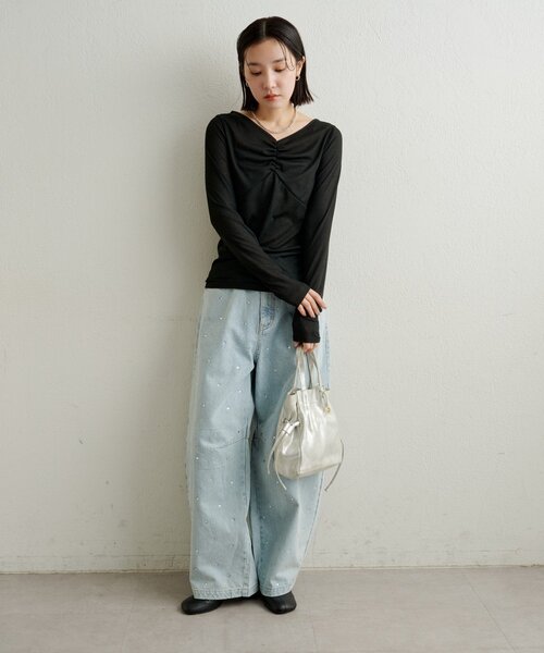 Omekashi(オメカシ)の「ビジューデニム(デニムパンツ・レディース・ブルー/ネイビー・38/36)」の18枚目の写真