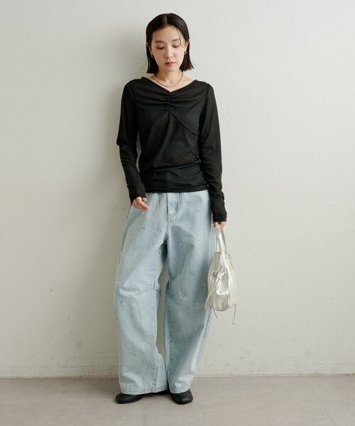 Omekashi(オメカシ)の「ビジューデニム(デニムパンツ・レディース・ブルー/ネイビー・38/36)」の19枚目の写真