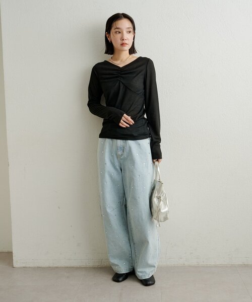 Omekashi(オメカシ)の「ビジューデニム(デニムパンツ・レディース・ブルー/ネイビー・38/36)」の20枚目の写真