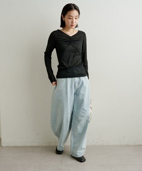 Omekashi(オメカシ)の「ビジューデニム(デニムパンツ・レディース・ブルー/ネイビー・38/36)」の21枚目の写真