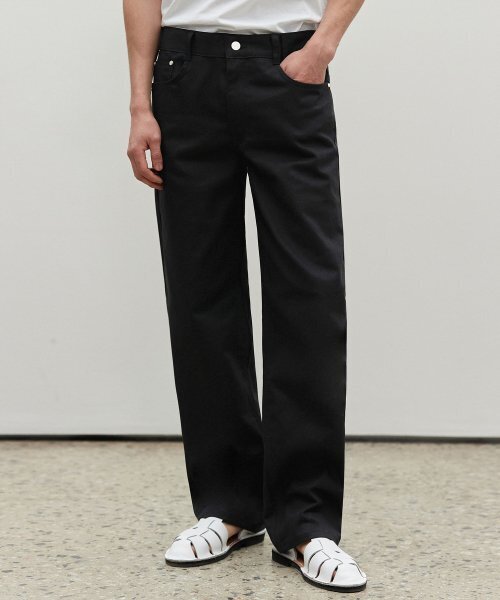DECET(デケト)の「Dawn Semi Wide Jeans DCPT002Black(デニムパンツ・レディース・その他・26/28/34/32/30)」の1枚目の写真