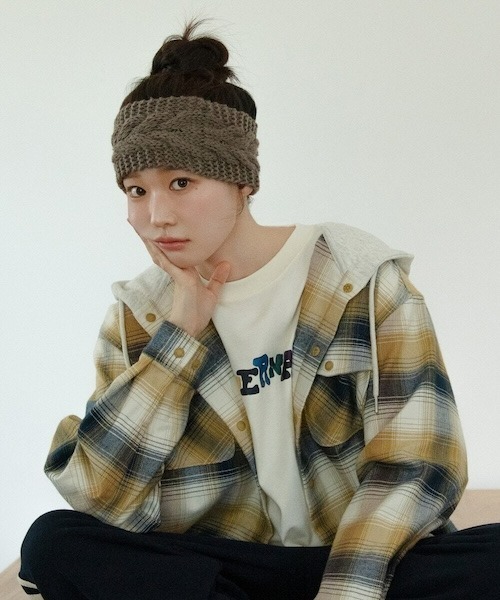 COVERNAT（カバーナット）の「HOODED CHECK SHIRT（シャツ/ブラウス・メンズ・マスタード/ダークネイビー・XX-LARGE/X-LARGE/LARGE/MEDIUM/SMALL/X-SMALL）」の7枚目の写真