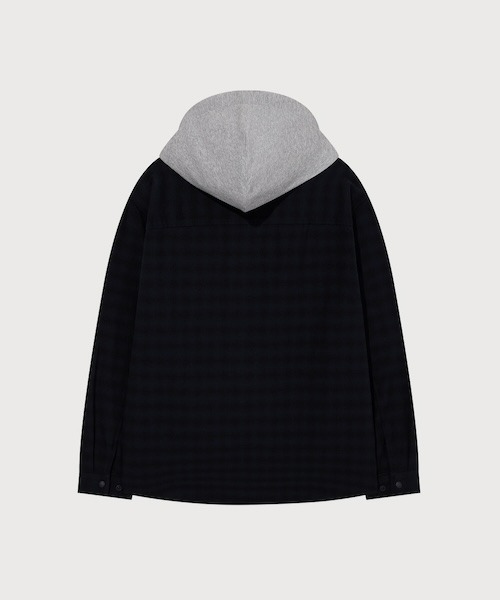 COVERNAT（カバーナット）の「HOODED CHECK SHIRT（シャツ/ブラウス・メンズ・マスタード/ダークネイビー・XX-LARGE/X-LARGE/LARGE/MEDIUM/SMALL/X-SMALL）」の11枚目の写真