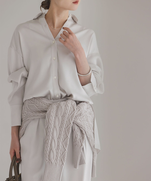 ルナサテンドレープシャツ（シャツ/ブラウス）｜NOBLE（ノーブル）の