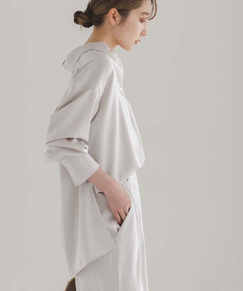 ルナサテンドレープシャツ（シャツ/ブラウス）｜NOBLE（ノーブル）の
