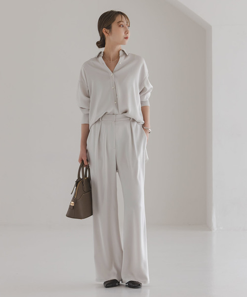 ルナサテンドレープシャツ（シャツ/ブラウス）｜NOBLE（ノーブル）の