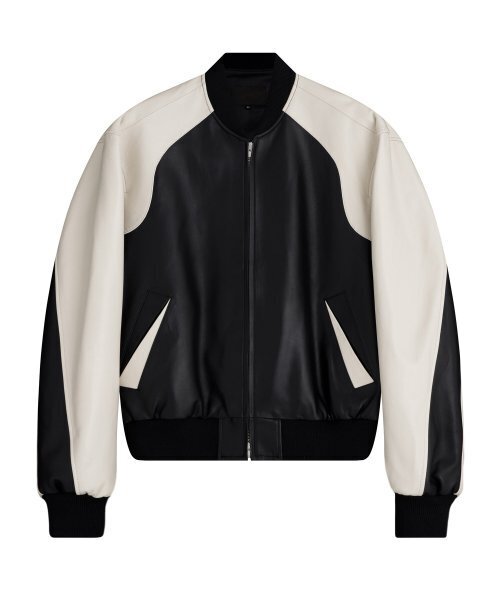 SPERONE（スペロネ）の「[リアルレザー] ラムスキンツートンスタジアムジャケット（ライダースジャケット・メンズ・その他・MEDIUM/LARGE/X-LARGE）」の2枚目の写真