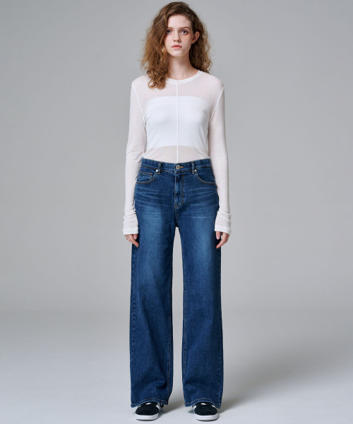 MALOUPE(マロップ)の「5106 スリムフィットシースルーTシャツ (アイボリー)(Tシャツ/カットソー・レディース・アイボリー・FREE)」の4枚目の写真