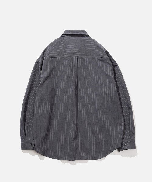 VASTIC(バスティック)の「オーバーサイズストライプシャツ_チャコール(シャツ/ブラウス・メンズ・その他・LARGE/MEDIUM)」の3枚目の写真