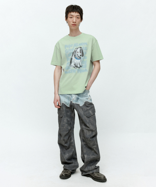 ADSB ANDERSSON BELL(アンダースンベル)の「(エッセンシャル) ユニセックス パピー Tシャツ atb1409u(MINT)(Tシャツ/カットソー・レディース・その他・X-SMALL/X-LARGE/SMALL/MEDIUM/LARGE)」の5枚目の写真