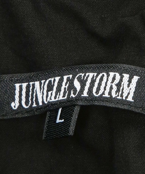 Jungle Storm（ジャングルストーム）の「JUNGLE STORM (ジャングルストーム) ヴィンテージ加工 合成皮革 ワイドパンツ ブラックパンツ（その他パンツ・メンズ・ブラック・L/M）」の9枚目の写真