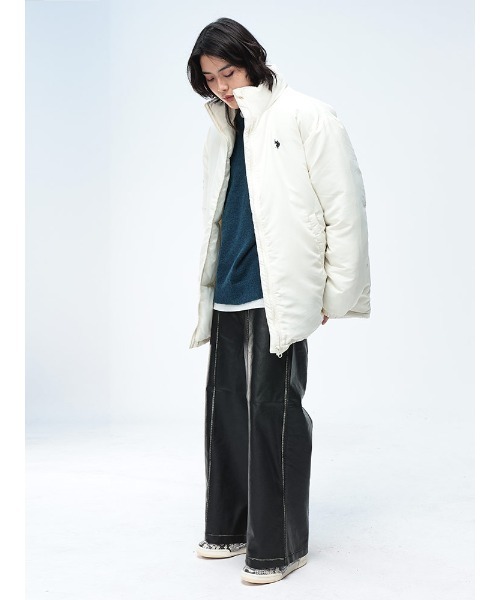 Jungle Storm（ジャングルストーム）の「JUNGLE STORM (ジャングルストーム) ヴィンテージ加工 合成皮革 ワイドパンツ ブラックパンツ（その他パンツ・メンズ・ブラック・L/M）」の18枚目の写真