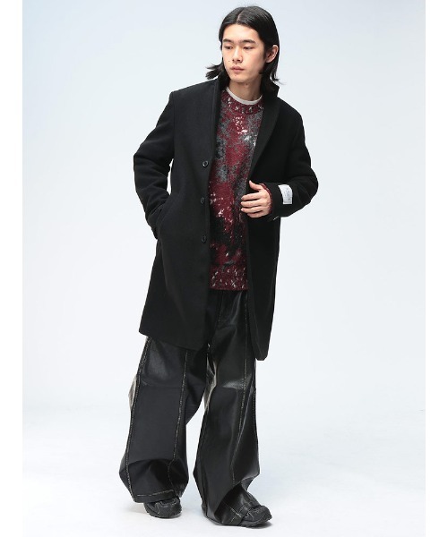 Jungle Storm（ジャングルストーム）の「JUNGLE STORM (ジャングルストーム) ヴィンテージ加工 合成皮革 ワイドパンツ ブラックパンツ（その他パンツ・メンズ・ブラック・L/M）」の14枚目の写真