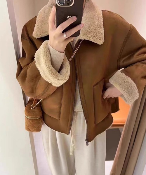nuance button poodle coat / ニュアンスボタンプードルコート