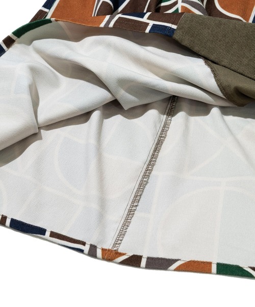 CUBE SUGAR（キューブシュガー）の「CUBE SUGAR/キューブシュガー　シャツコール 総柄プリント 切替 サイドタックギャザースカート（スカート・レディース・カーキ/ベージュ・FREE）」の6枚目の写真