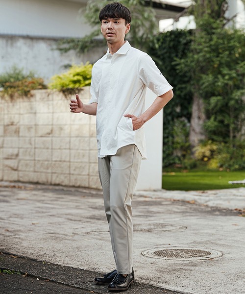 CALL&RESPONSE（コールアンドレスポンス）の「mhs2465- ホリゾンタル半袖シャツ-シアサッカー(262-1214-10)（シャツ/ブラウス・メンズ・ホワイト/ブルー・5/4/2）」の7枚目の写真