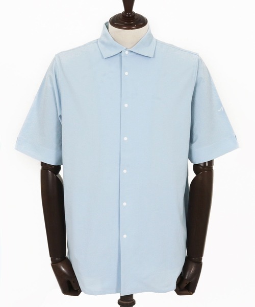 CALL&RESPONSE（コールアンドレスポンス）の「mhs2465- ホリゾンタル半袖シャツ-シアサッカー(262-1214-10)（シャツ/ブラウス・メンズ・ホワイト/ブルー・5/4/2）」の14枚目の写真