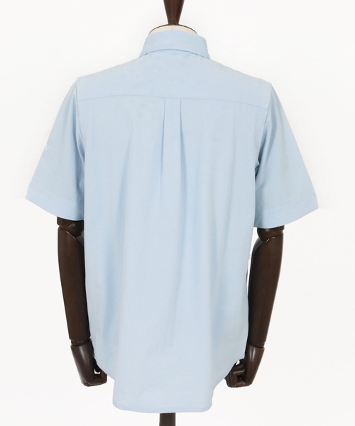 CALL&RESPONSE（コールアンドレスポンス）の「mhs2465- ホリゾンタル半袖シャツ-シアサッカー(262-1214-10)（シャツ/ブラウス・メンズ・ホワイト/ブルー・5/4/2）」の15枚目の写真