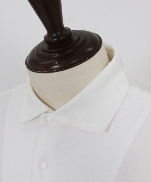 CALL&RESPONSE（コールアンドレスポンス）の「mhs2465- ホリゾンタル半袖シャツ-シアサッカー(262-1214-10)（シャツ/ブラウス・メンズ・ホワイト/ブルー・5/4/2）」の18枚目の写真