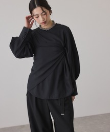 セール】【再入荷・新色追加・サステナブル】ペプラムジップブラウス