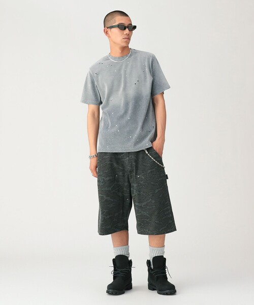 BEAMS(ビームス)の「ベーシックフィット フェード リブ Tシャツ(Tシャツ/カットソー・メンズ・ライトグレー/ブラック・S/M/L/XL)」の7枚目の写真