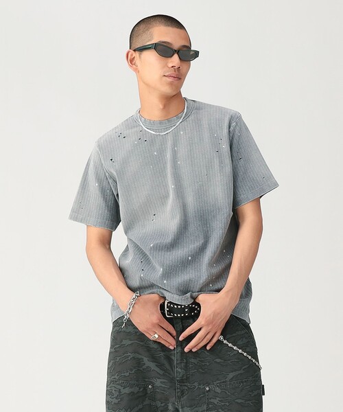 BEAMS(ビームス)の「ベーシックフィット フェード リブ Tシャツ(Tシャツ/カットソー・メンズ・ライトグレー/ブラック・S/M/L/XL)」の14枚目の写真