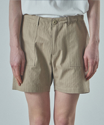 LAD EDITION（ラッドエディション）の「ヘリンボーンパーティグショーツ_ベージュ（その他パンツ）」