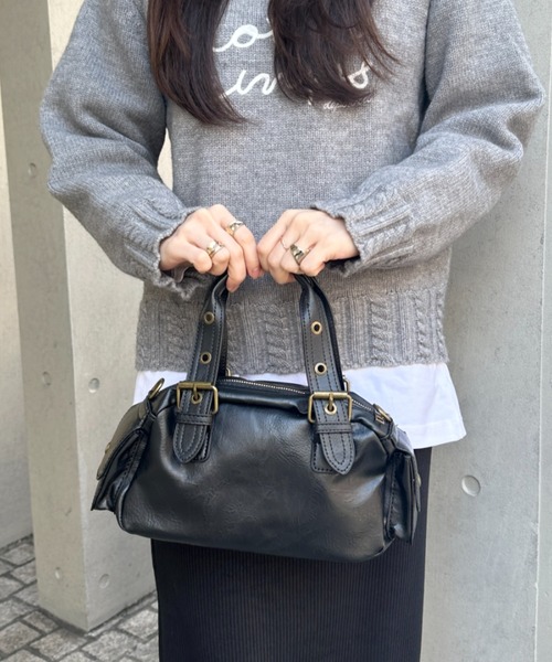 wears（ウェアーズ）の「2WAYコンパクトボストンバッグ（ハンドバッグ・レディース・ブラック/ブラウン・FREE）」の13枚目の写真