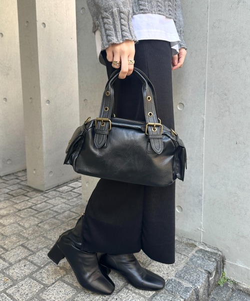 wears（ウェアーズ）の「2WAYコンパクトボストンバッグ（ハンドバッグ・レディース・ブラック/ブラウン・FREE）」の15枚目の写真