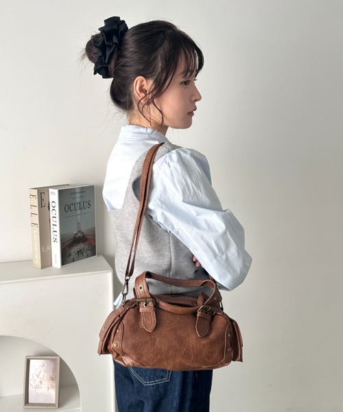 wears（ウェアーズ）の「2WAYコンパクトボストンバッグ（ハンドバッグ・レディース・ブラック/ブラウン・FREE）」の22枚目の写真