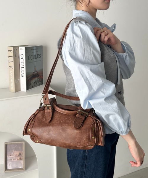 wears（ウェアーズ）の「2WAYコンパクトボストンバッグ（ハンドバッグ・レディース・ブラック/ブラウン・FREE）」の18枚目の写真