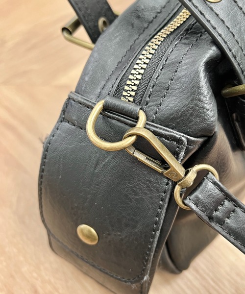 wears（ウェアーズ）の「2WAYコンパクトボストンバッグ（ハンドバッグ・レディース・ブラック/ブラウン・FREE）」の5枚目の写真