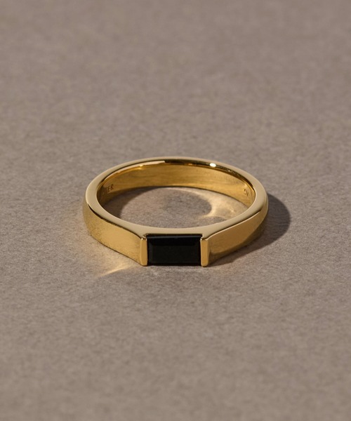 JUPITER(ジュピター)の「【SV】バケットカットオニキスミニマルリング/天然石/ニッケルフリー/金属アレルギー対応(リング・レディース・シルバー/ゴールド・#11)」の3枚目の写真