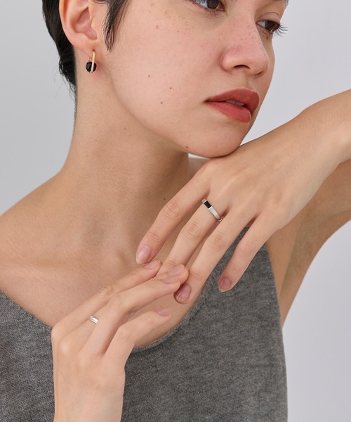 JUPITER(ジュピター)の「【SV】バケットカットオニキスミニマルリング/天然石/ニッケルフリー/金属アレルギー対応(リング・レディース・シルバー/ゴールド・#11)」の15枚目の写真