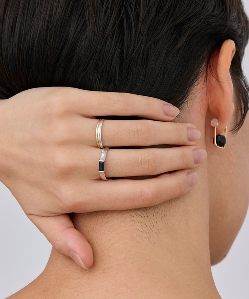 JUPITER(ジュピター)の「【SV】バケットカットオニキスミニマルリング/天然石/ニッケルフリー/金属アレルギー対応(リング・レディース・シルバー/ゴールド・#11)」の18枚目の写真