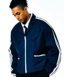 COME（シーオーエムイー）の「[UNISEX] Satin-Trimmed Padded Racing Jacket (Navy)（デニムジャケット）」