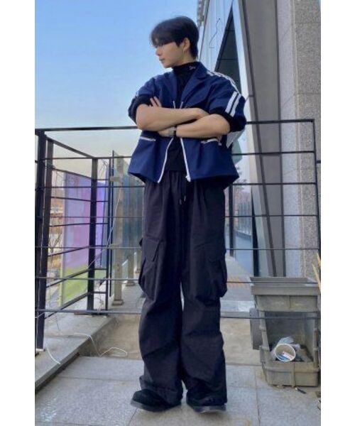 COME（シーオーエムイー）の「[UNISEX] Satin-Trimmed Padded Racing Jacket (Navy)（デニムジャケット・メンズ・その他・1(M)/2(L)）」の12枚目の写真