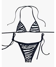 AMUN（アムン）の「ジョイトライアングルビキニ - ワイルドストライプ[マイクロ]（水着）」