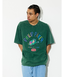 PHILIPPAKER（フィリップペイカー）の「ビエムシーミニバスクレヨン半袖Tシャツピグメントヴィンテージフォレスト（Tシャツ/カットソー）」