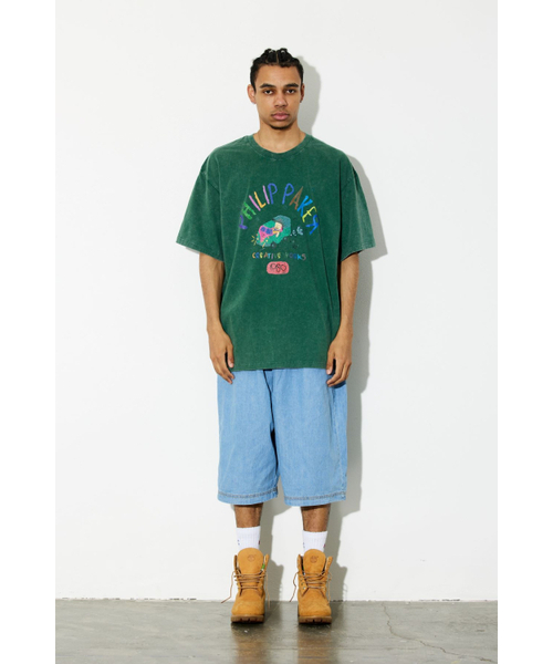 PHILIPPAKER(フィリップペイカー)の「ビエムシーミニバスクレヨン半袖Tシャツピグメントヴィンテージフォレスト(Tシャツ/カットソー・メンズ・その他・MEDIUM/LARGE/X-LARGE)」の2枚目の写真