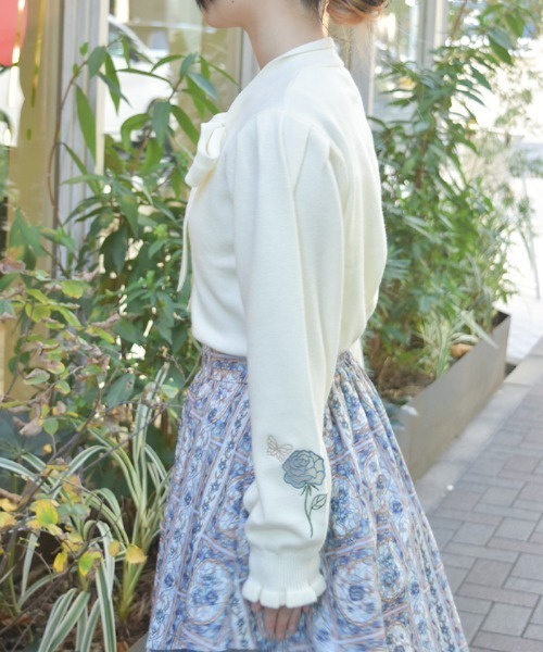 axes femme(アクシーズファム)の「ローズ・ステンドグラスカーディガン(カーディガン/ボレロ・レディース・ブラック/ピンク/ホワイト・FREE)」の5枚目の写真