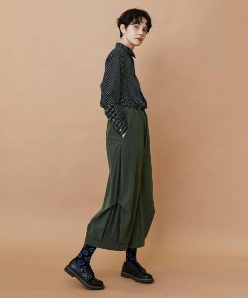 FRAPBOIS（フラボア）の「ロートリコー パンツ（その他パンツ・レディース・ブラック/グリーン・1/2）」の10枚目の写真