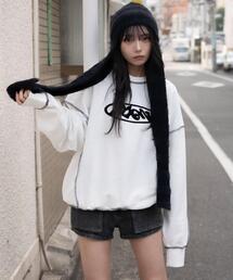 WEGO | WEGO/【26年春夏新作】ショートカラーステッチサガラロゴプルオーバー(スウェット)