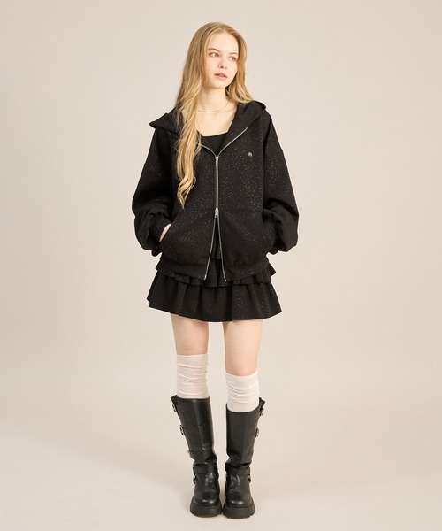 セットアップ着用可能】キラキラティアードスカート（スカート