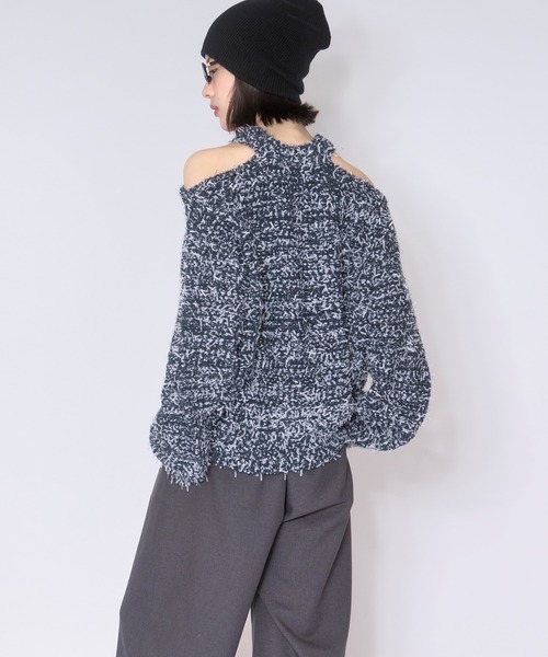 loin nuit(ロワンニュイ)の「mix color knit / ミックスカラーニット(ニット/セーター・レディース・ネイビー/ミックスグレー/アイボリー・FREE)」の20枚目の写真