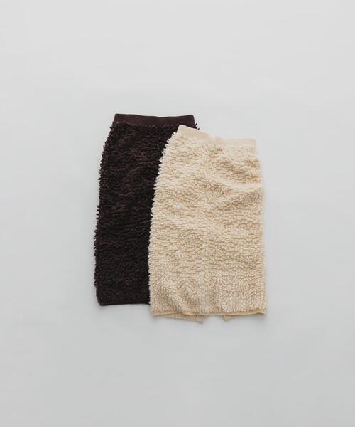 LAATO(ラート)の「mokomoko skirt(スカート・レディース・オフホワイト/ブラウン・FREE)」の3枚目の写真