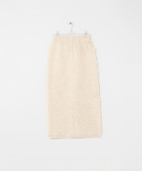 LAATO(ラート)の「mokomoko skirt(スカート・レディース・オフホワイト/ブラウン・FREE)」の6枚目の写真