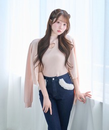 Ribbon tie tweed mini onepiece（ワンピース）｜Rose Muse（ロゼ