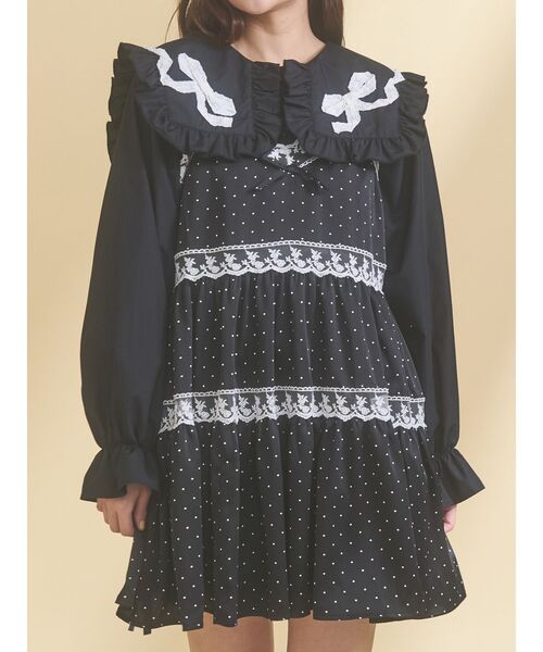 ribbonフリルカラーブラウス（シャツ/ブラウス）｜merry jenny（メリー