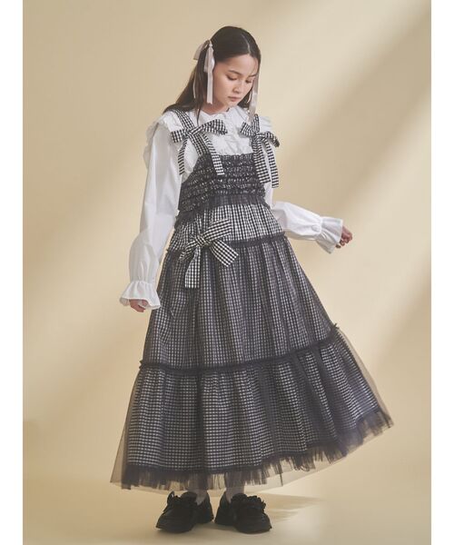 ribbonフリルカラーブラウス（シャツ/ブラウス）｜merry jenny（メリー